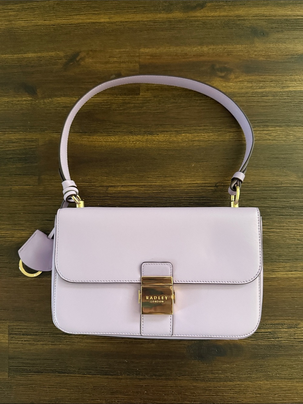 Radley London Lavender Hanley Close Medium Flapover Shoulder Bag NWT